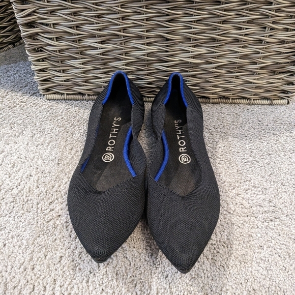 Rothy's The Point In Solid Black - Picture 2 of 4